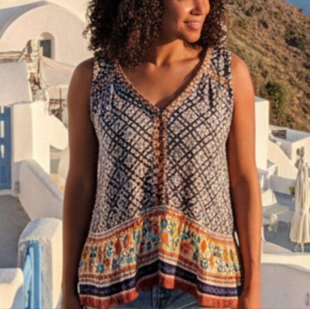 Patrons Of Peace Boho Style Sleeveless Top US S